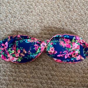 Bathing suit top floral medium